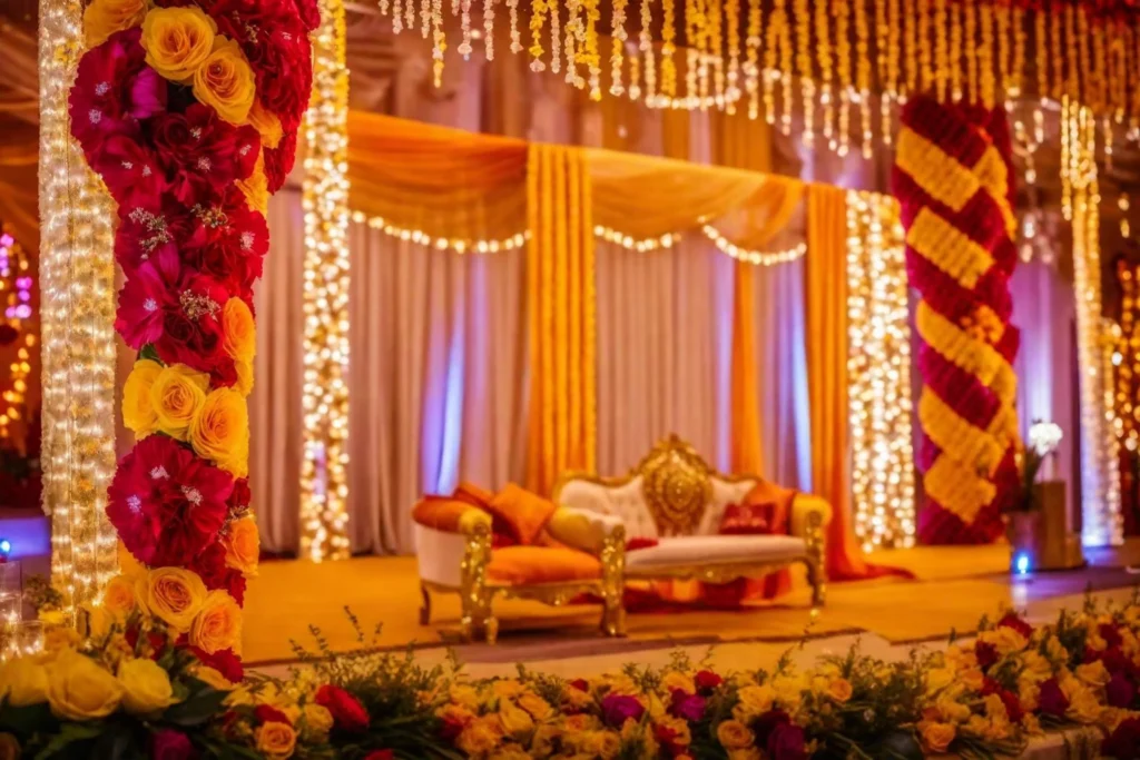 room-with-bed-flowers-couch-with-yellow-red-curtain
